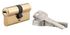 Cylindre de serrure double entrée 30 x 30 mm Trafic 6 haute sécurité laiton 5 clés THIRARD