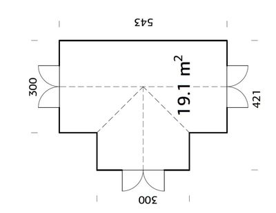 Serre Emilia Gris 19,1 m2 Autoclave Livraison à domicile incluse