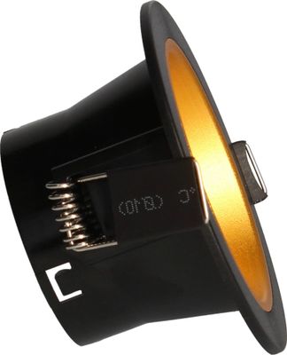 Spot LED encastrable GU10 anti-éblouissement sans ampoule Noir/doré - Naxos ARLUX