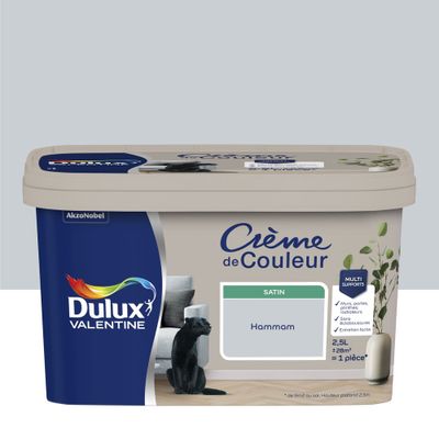 Peinture Crème de Couleur Hammam satin 2,5 L - DULUX VALENTINE
