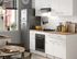 Façade vitrée avec cadre en aluminium noir pour meuble haut de cuisine H 80 x L 35 OFITRES