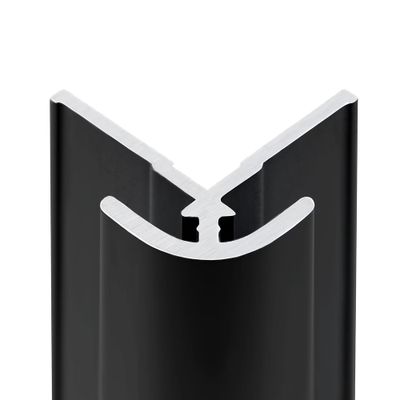Profilé d'angle extérieur noir pour panneaux muraux de 255 cm - SCHULTE