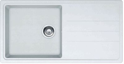 Evier de cuisine composite blanc artic 97x50 cm 1 bac 1 egouttoir Janus - FRANKE