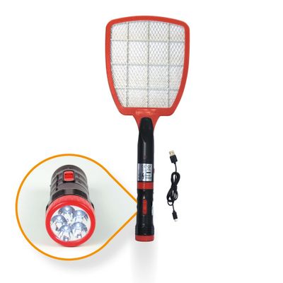 Raquette Anti insectes + lampe de poche -Fly Shock &Flash