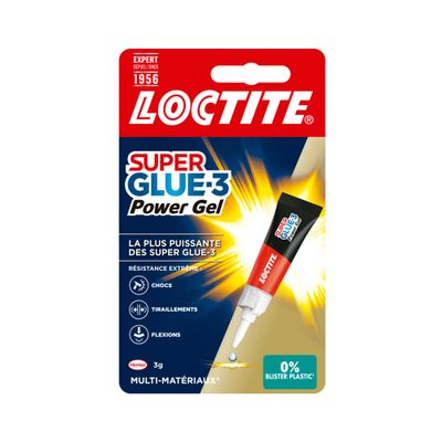 Colle de réparation Super Glue-3 Power gel tube 3 g - LOCTITE