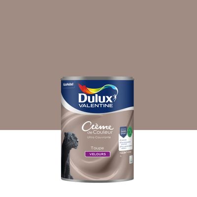 Peinture crème de couleur Taupe velours 1L - DULUX VALENTINE