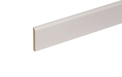 Plinthe bois MDF revêtue blanche - Ép.9 x l.95 mm - L.2.00 m - Lot de 5 - AJ TIMBER