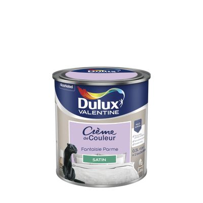 Peinture crème de couleur Fantaisie Parme Satin 0,5 L - DULUX VALENTINE