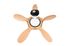 Ventilateur de plafond avec lumière LED + télécommande Blanc/bois Ø108cm - Flen REALITY