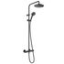 Colonne de douche ronde avec mitigeur thermostatique noire Vernis Blend 200 HANSGROHE