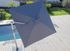 Parasol déporté 3 x 3 m inclinable et orientable gris mât aluminium PROLOISIRS
