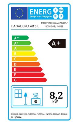 Poêle à bois sur pied 9,8 kW BOHEME 7 étoiles flammes vertes, Livraison à domicile incluse - PANADERO