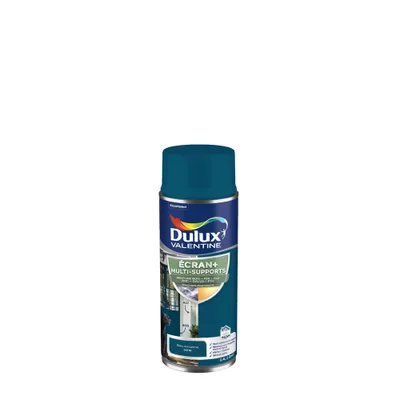 Peinture aérosol Ecran+ Multi-supports Satin Bleu Amazone 400 mL - DULUX VALENTINE