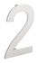 Chiffre 2 à visser hauteur 100 mm inox THIRARD