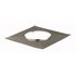 Plaque supérieure d'étanchéité inox carré 35 cm diamètre 100 mm POUJOULAT