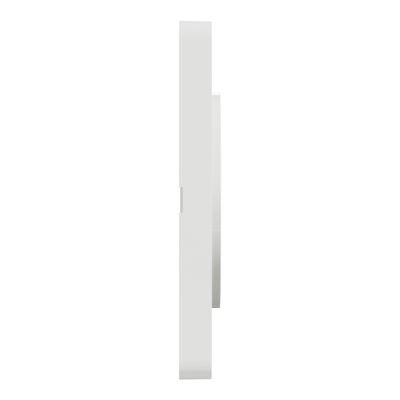 Plaque de finition 1 poste aluminium brossé/ blanc - Odace 2011 Touch SCHNEIDER ELECTRIC