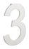 Chiffre 3 à visser hauteur 100 mm inox THIRARD