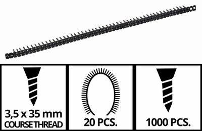 Bandes de vis 3,5 x 35 mm - EINHELL