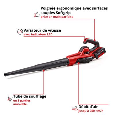 Souffleur à batterie GE-UB 18/250 Kit 4ah EINHELL