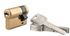 Demi-cylindre de serrure double entrée 30 x 10 mm Trafic 6 haute sécurité laiton 5 clés THIRARD