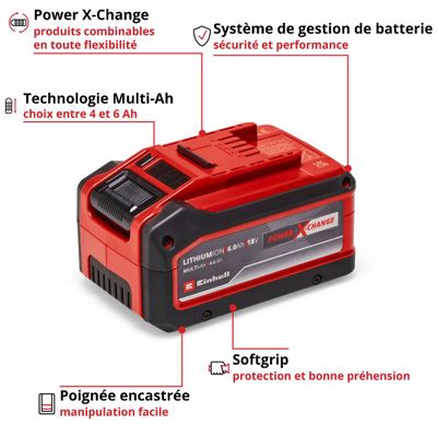 Batterie universelle 18 V 4,0 - 6,0 Ah Power X-Change Plus EINHELL