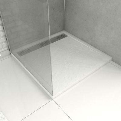 Receveur de douche 90x90 cm acrylique blanc Pedra - AURLANE