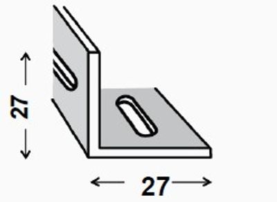 CORNIERE PERFOREE BLANC 27X27MM 2M  CQFD