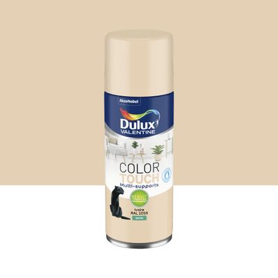 Bombe de peinture Color Touch ivoire RAL 1015 satin 400 mL - DULUX VALENTINE