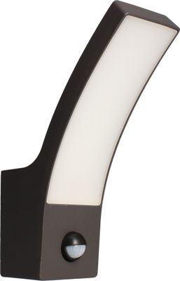 Applique extérieur LED détecteur de mouvements Curve anthracite IP44 1000 lumens blanc chaud - ARLUX