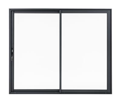 Baie coulissante alu gris H.2150 x l.2400 mm - Gamme Habitat -  CLOSY