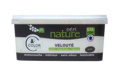 Peinture naturelle murale Ivoire velours 2,5 L - DEFI NATURE