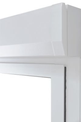 Baie vitrée coulissante pré-montée grise et blanche  2 vantaux 2 rails avec volet roulant filaire l.2400 x H.2000 mm - Gamme Signature - CLOSY