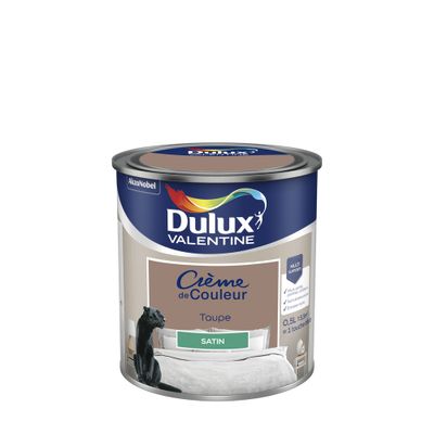 Peinture Crème de Couleur Taupe satin 0,5 L - DULUX VALENTINE