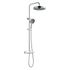 Colonne de douche thermostatique chrome Concave - EDOUARD ROUSSEAU
