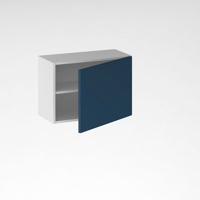 Porte pour meuble hotte de cuisine Lotus bleu indigo mat 42 x 60 cm OFITRES