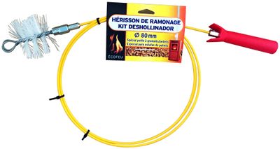 Kit de ramonage pour poêle à granulés Ø 80 mm L. 3 m - PYROFEU