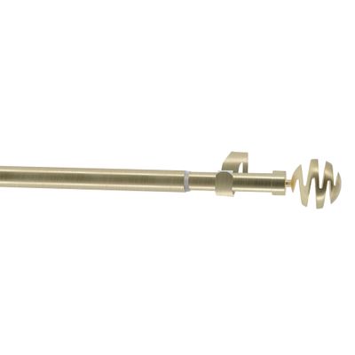 Kit de tringle à rideaux extensible en métal de 1.20 à 2.10 mm diam 16 mm Finition Doré - MOBOIS