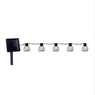 Guirlande lumineuse extérieur solaire LED 6,15 m Kea noir IP44 blanc chaud - TIBELEC