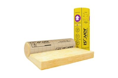 Rouleau de laine de verre GR32 pour mur - Épaisseur 100 mm - l.1,20 x 2,7 m ISOVER