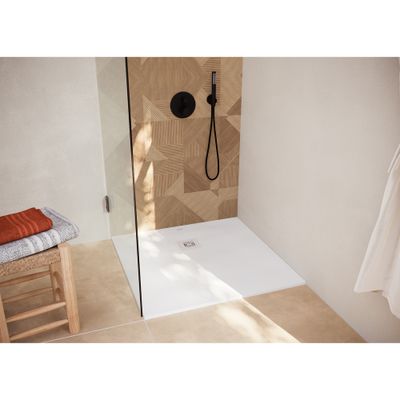 Receveur de douche 80x80 cm résine blanc mat Econova - DURAVIT