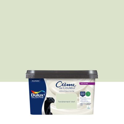 Peinture crème de couleur Tendrement Vert velours 2,25L - DULUX VALENTINE