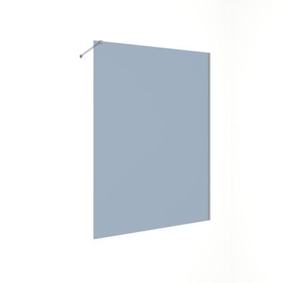 Paroi de douche à l'italienne 140x200 cm profilé chrome verre fumé 8 mm Signature - OCEA