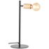 Lampe à poser E27 Tiffany noir et bois 28W - BRILLIANT
