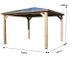 Abri de jardin pool house BLUETERM en bois traité sans paroi  12,31 m², Livraison à domicile incluse - HABRITA
