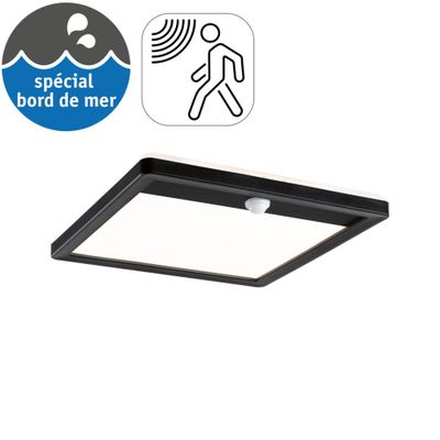 Applique extérieur LED détecteur de mouvements Lamina noir IP44 950 lumens blanc chaud - PAULMANN