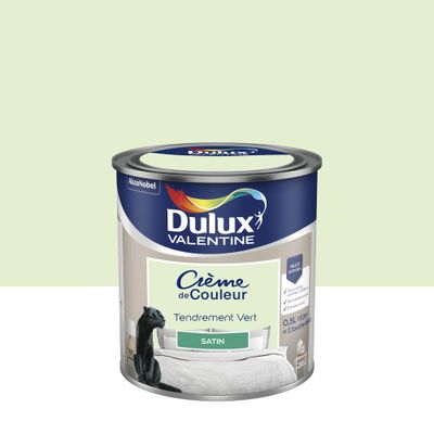 Peinture Crème de Couleur Tendrement Vert satin 0,5 L - DULUX VALENTINE