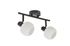Réglette 2 spots E14 Shelby noir et blanc 2x25W - COREP