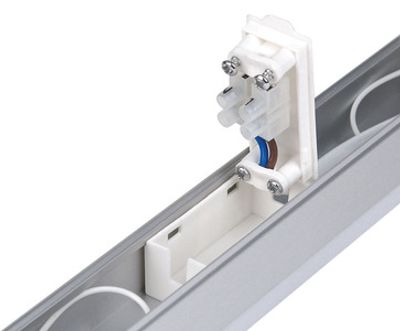 Réglette TORI 58,5cm LED aluminium 10W 900 lumens + interrupteur IP20 4000K - ARIC