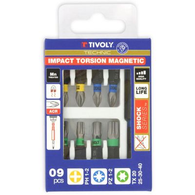 Coffret de vissage 9 pièces - TIVOLY