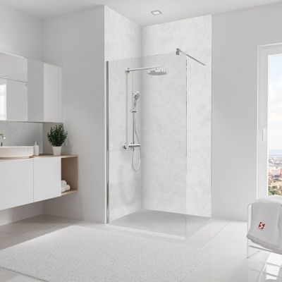 Panneaux muraux de douche 100+100x255 cm marbre DécoDesign Softtouch - SCHULTE